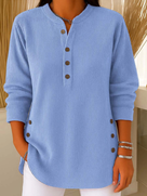 Elsie | Ribbed Henley Knit Jumper