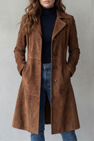 Marloe | Manteau long en suédine