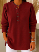 Elsie | Ribbed Henley Knit Jumper