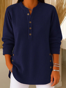 Elsie | Ribbed Henley Knit Jumper