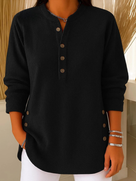 Elsie | Ribbed Henley Knit Jumper