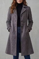 Marloe | Manteau long en suédine